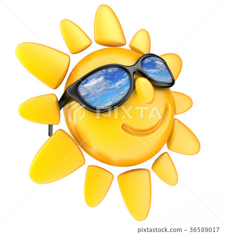 Sun and glasses 36589017