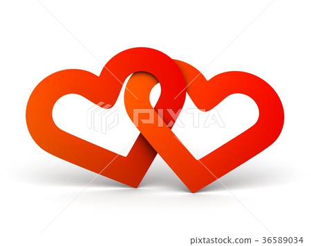 Two abstract heart 36589034