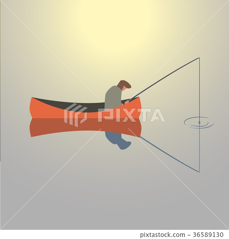 Fishing man icon 36589130