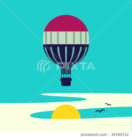 Hot air balloon icon 36589132