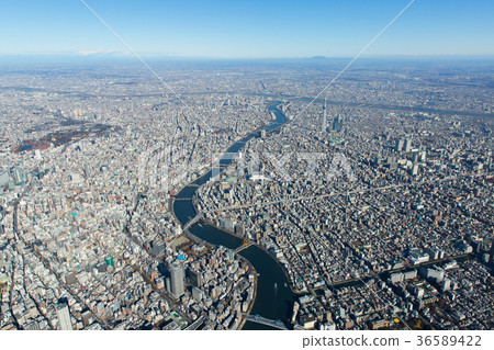 Aerial photo of Sumida River 36589422
