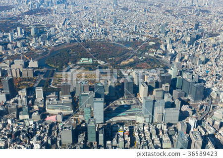 東京站周圍的航拍 36589423