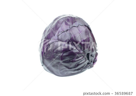 Purple cabbage isolated on white background Purple cabbage isolated on white background 36589687