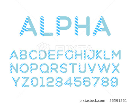 Vector of modern stylized font. Alphebet-插圖素材 [36591261] - PIXTA圖庫