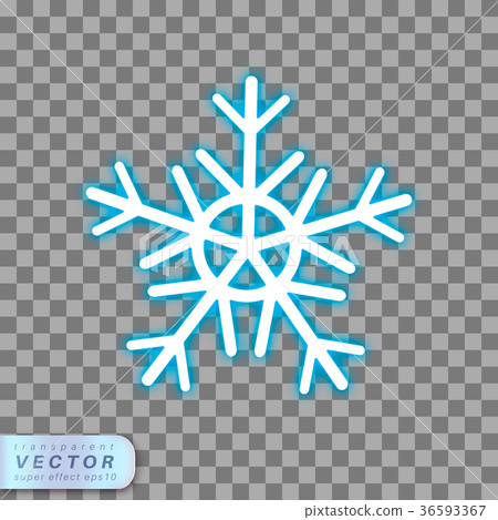 Neon snowflake icon 36593367