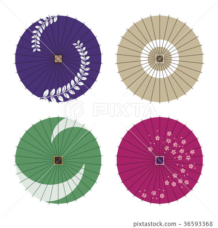 Various patterns of colorful snake's umbrella 36593368