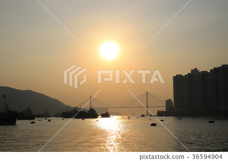 sun set of Rambler Channel, Hong Kong sun set of Rambler Channel, Hong Kong 36594904