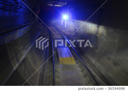 the Monorail passing though the tunnel 36594996