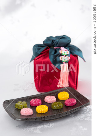 Isolated shot in studio - the Korean traditional colorful refreshments. 040 Isolated shot in studio - the Korean traditional colorful refreshments. 040 36595698