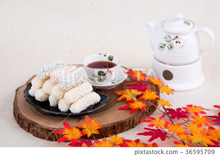 Isolated shot in studio - the Korean traditional colorful refreshments. 043 Isolated shot in studio - the Korean traditional colorful refreshments. 043 36595709