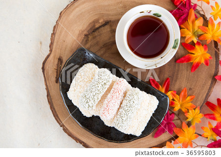Isolated shot in studio - the Korean traditional colorful refreshments. 057 36595803