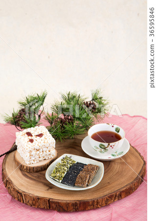 Isolated shot in studio - the Korean traditional colorful refreshments. 071 Isolated shot in studio - the Korean traditional colorful refreshments. 071 36595846