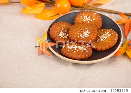 Isolated shot in studio - the Korean traditional colorful refreshments. 079 Isolated shot in studio - the Korean traditional colorful refreshments. 079 36595859
