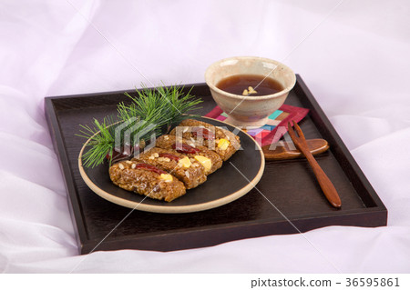 Isolated shot in studio - the Korean traditional colorful refreshments. 080 Isolated shot in studio - the Korean traditional colorful refreshments. 080 36595861