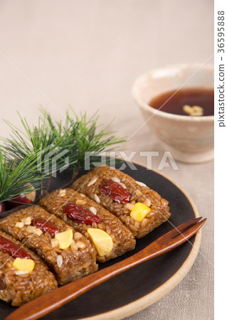 Isolated shot in studio - the Korean traditional colorful refreshments. 091 36595888