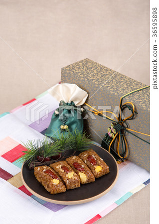 Isolated shot in studio - the Korean traditional colorful refreshments. 096 Isolated shot in studio - the Korean traditional colorful refreshments. 096 36595898