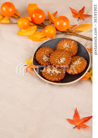 Isolated shot in studio - the Korean traditional colorful refreshments. 098 Isolated shot in studio - the Korean traditional colorful refreshments. 098 36595903