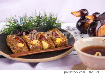 Isolated shot in studio - the Korean traditional colorful refreshments. 107 Isolated shot in studio - the Korean traditional colorful refreshments. 107 36595919