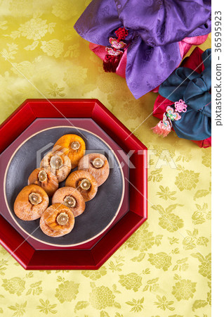 Isolated shot in studio - the Korean traditional colorful refreshments. 109 36595923