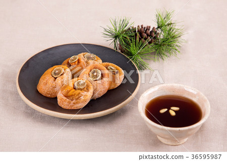 Isolated shot in studio - the Korean traditional colorful refreshments. 136 Isolated shot in studio - the Korean traditional colorful refreshments. 136 36595987