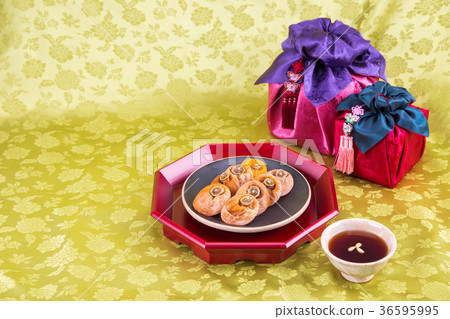 Isolated shot in studio - the Korean traditional colorful refreshments. 146 Isolated shot in studio - the Korean traditional colorful refreshments. 146 36595995