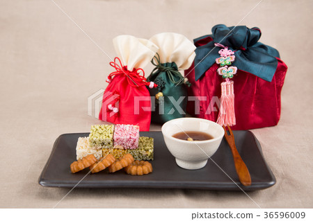 Isolated shot in studio - the Korean traditional colorful refreshments. 152 Isolated shot in studio - the Korean traditional colorful refreshments. 152 36596009