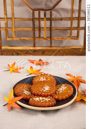 Isolated shot in studio - the Korean traditional colorful refreshments. 158 Isolated shot in studio - the Korean traditional colorful refreshments. 158 36596011