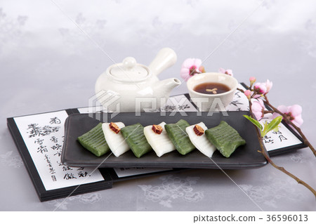 Isolated shot in studio - the Korean traditional colorful refreshments. 189 36596013