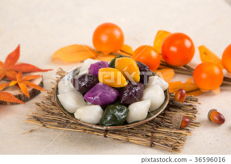 Isolated shot in studio - the Korean traditional colorful refreshments. 167 36596016
