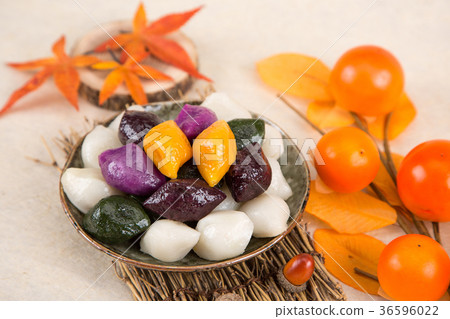 Isolated shot in studio - the Korean traditional colorful refreshments. 191 Isolated shot in studio - the Korean traditional colorful refreshments. 191 36596022