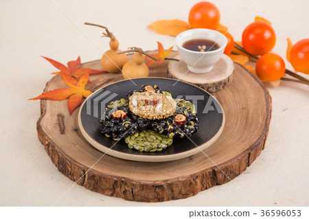 Isolated shot in studio - the Korean traditional colorful refreshments. 206 Isolated shot in studio - the Korean traditional colorful refreshments. 206 36596053