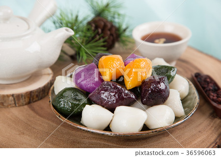 Isolated shot in studio - the Korean traditional colorful refreshments. 162 Isolated shot in studio - the Korean traditional colorful refreshments. 162 36596063