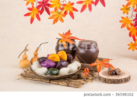 Isolated shot in studio - the Korean traditional colorful refreshments. 184 Isolated shot in studio - the Korean traditional colorful refreshments. 184 36596102