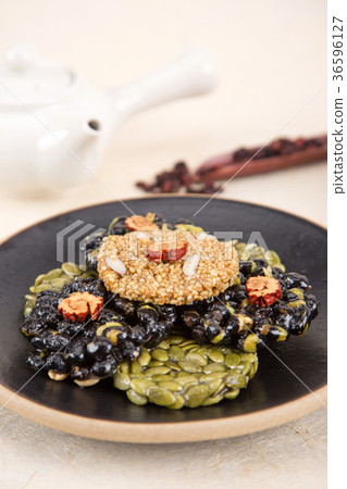 Isolated shot in studio - the Korean traditional colorful refreshments. 203 Isolated shot in studio - the Korean traditional colorful refreshments. 203 36596127