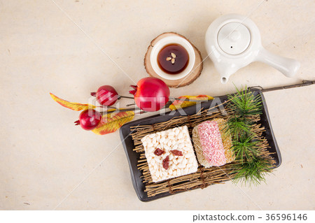 Isolated shot in studio - the Korean traditional colorful refreshments. 202 Isolated shot in studio - the Korean traditional colorful refreshments. 202 36596146