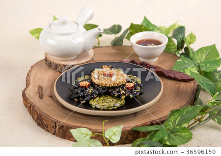 Isolated shot in studio - the Korean traditional colorful refreshments. 211 36596150