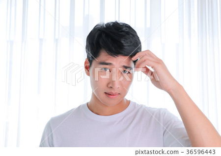 A mugshot of Young guy.- shaving, put lotion, hair dryer, etc. 271 A mugshot of Young guy.- shaving, put lotion, hair dryer, etc. 271 36596443