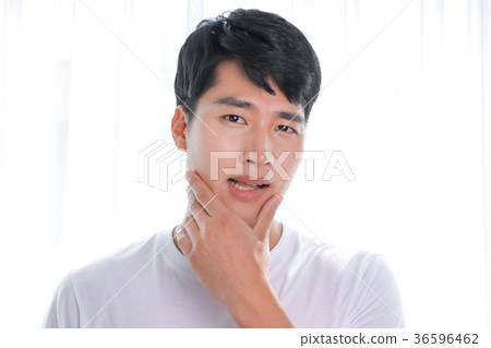 A mugshot of Young guy.- shaving, put lotion, hair dryer, etc. 260 A mugshot of Young guy.- shaving, put lotion, hair dryer, etc. 260 36596462