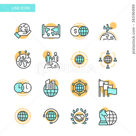 Line Icon set- business, financial, map etc. 010 Line Icon set- business, financial, map etc. 010 36596999