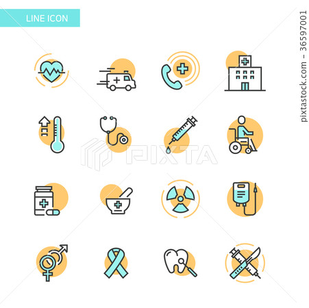 Line Icon set- business, financial, map etc. 018 Line Icon set- business, financial, map etc. 018 36597001