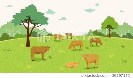 Peaceful wild animals, RF illustration 012 36597173