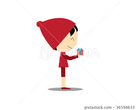 Boy holding gift box 36598633