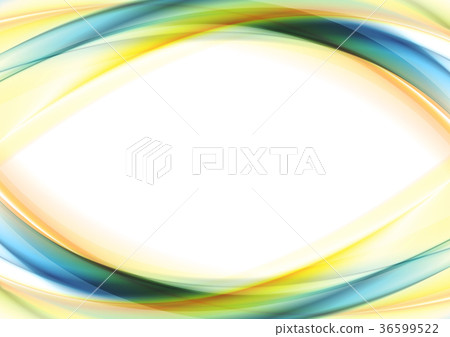 Colorful blue and yellow waves abstract background - Stock Illustration ...