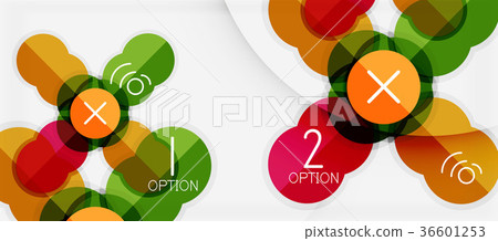 Paper geometric circle banner template 36601253