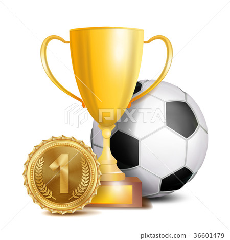 Football Award Vector Sport Banner Background Stock