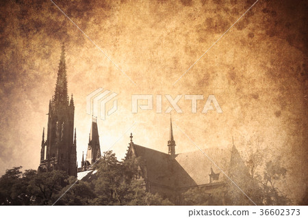 cathedral outdoor decoration in Wroclaw, Poland. 36602373