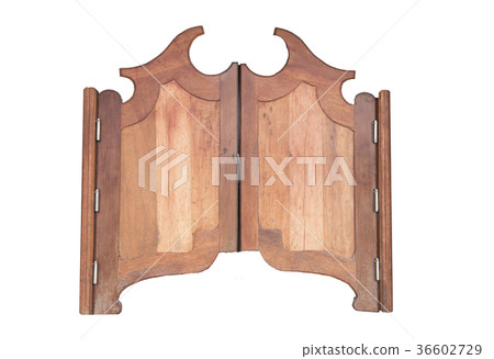 A rustic wooden window is a white background A rustic wooden window is a white background 36602729