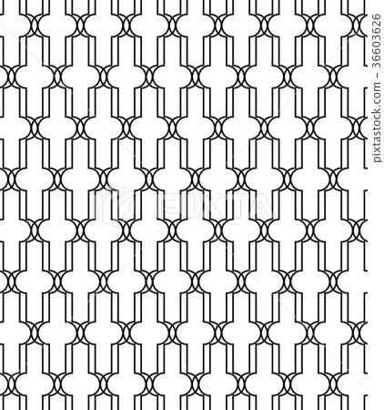 Black and white geometric seamless pattern. 36603626