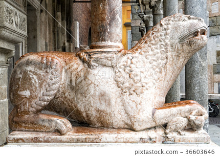 Cremona gothic medieval dome lion statue 36603646