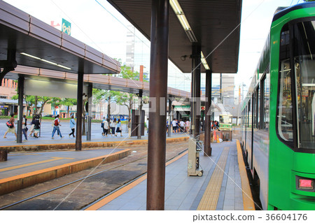 The Tram-train in Hiroshima, Japan 36604176